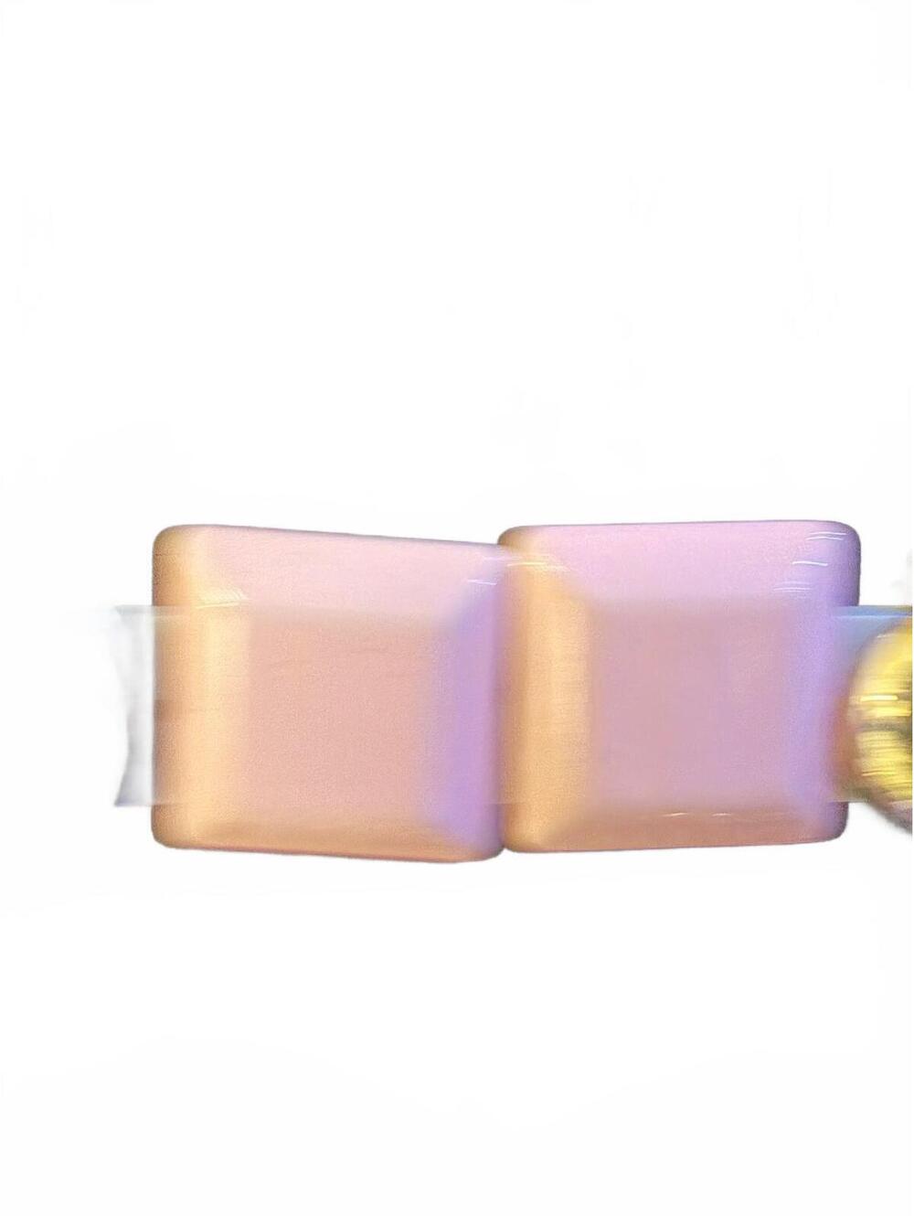Pink square earrings